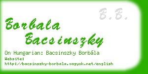 borbala bacsinszky business card